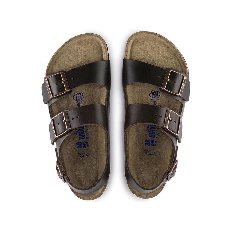 Milano Birkenstock Soft Footbed Brown Amalfi Kozene Panske Hnede | SK 337FDN